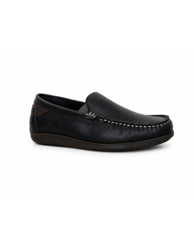 Blue leather moccasin