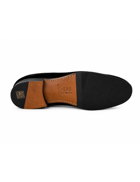 Black suede moccasin