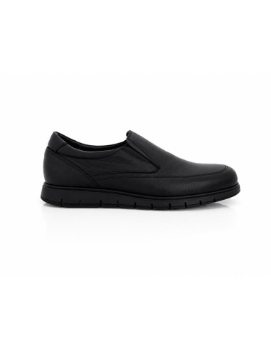 Black leather moccasin