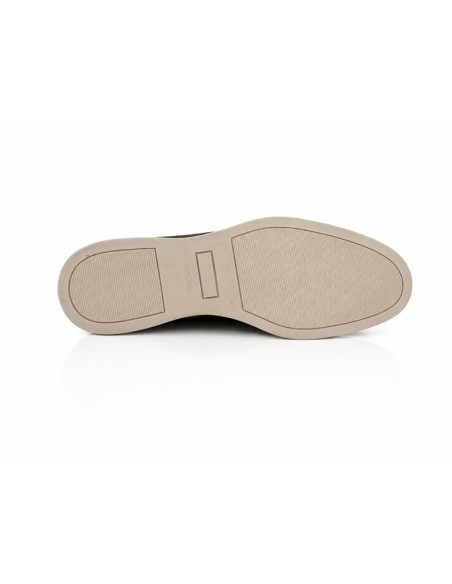 Mocasín de nobuck con aplique metálico color azul