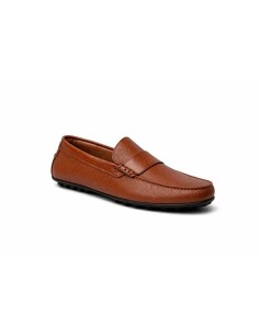 Mocasín de piel con antifaz color cuero 2