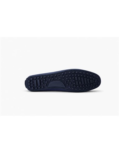 Mocasín de piel con antifaz color azul