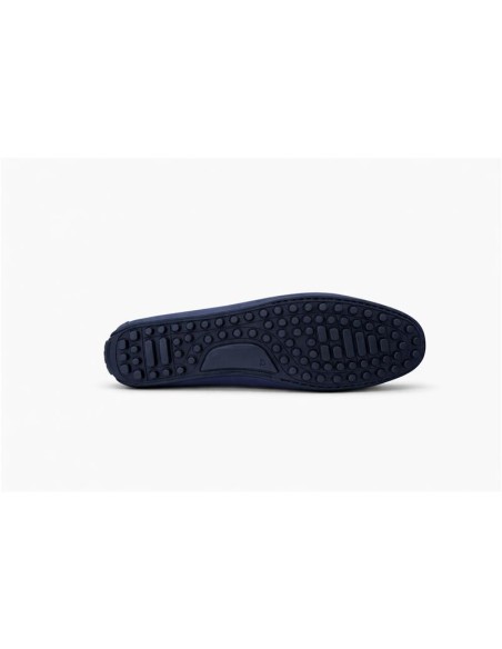 Mocasín de piel con antifaz color azul