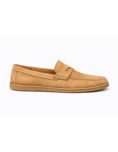 Mocasín de ante con antifaz color beige