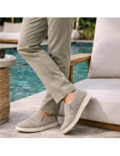 Beige slip-on moccasin