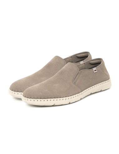 Mocasín slip-on con suela en contraste color beige