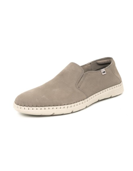 Mocasín slip-on con suela en contraste color beige
