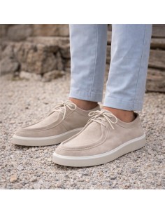 Mocassin suède chameau SAIRO-BEIGE