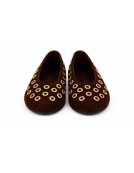 Brown suede Ballet Flat
