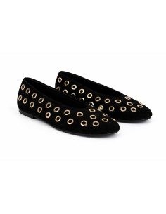 Black suede Ballet Flat 2