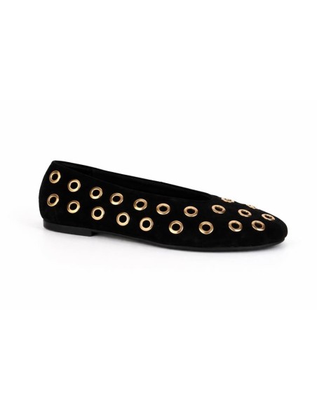 Black suede Ballet Flat
