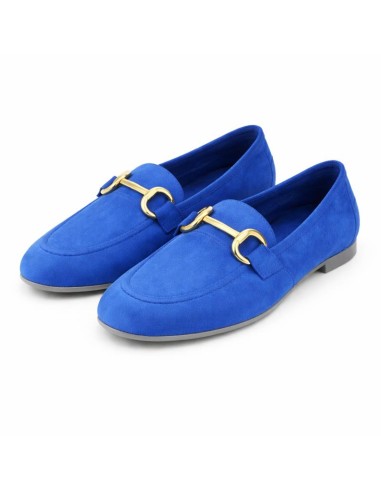 femmes mocassins suède bleu W-SEMUNA-BLUE