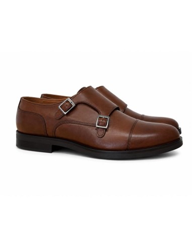 Brown leather monkstrap