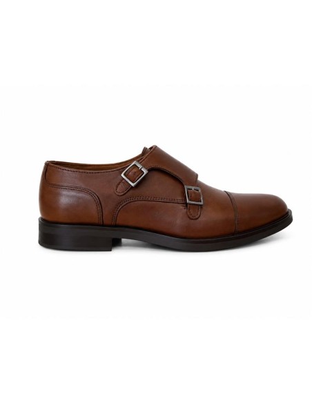Brown leather monkstrap