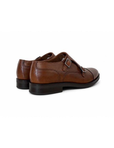 Brown leather monkstrap