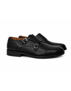 Black leather monkstrap