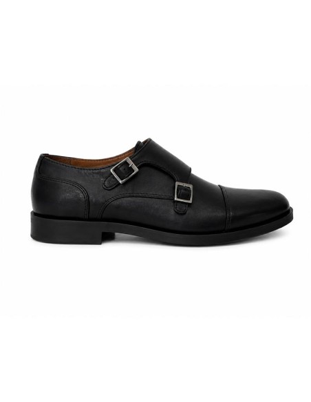 Black leather monkstrap