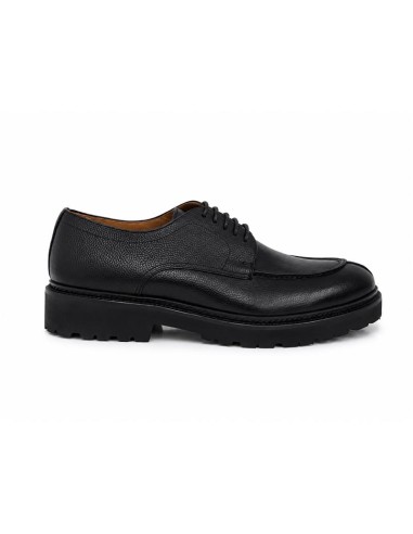 Black leather derby