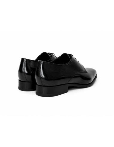 Black leather derby