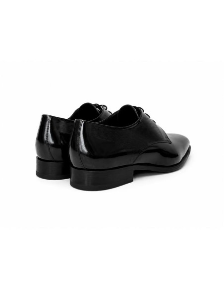 Derby de piel con plantilla extraible color negro