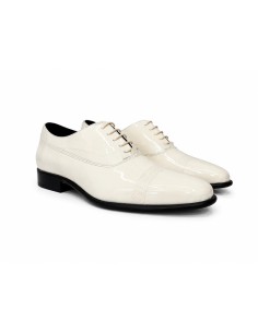 Oxford de piel con plantilla extraible color blanco