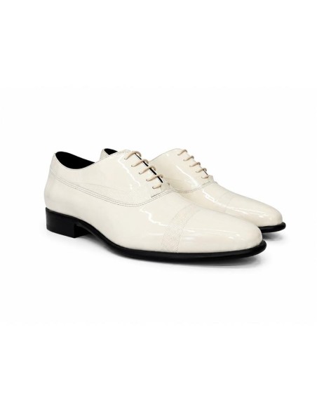Oxford de piel con plantilla extraible color blanco