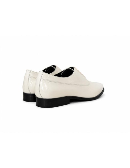 Oxford de piel con plantilla extraible color blanco