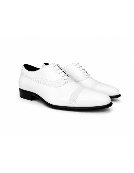 White leather Oxford