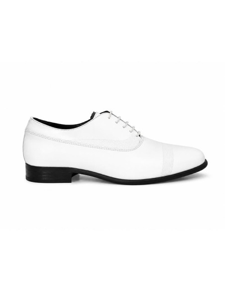 Oxford de piel con plantilla extraible color blanco