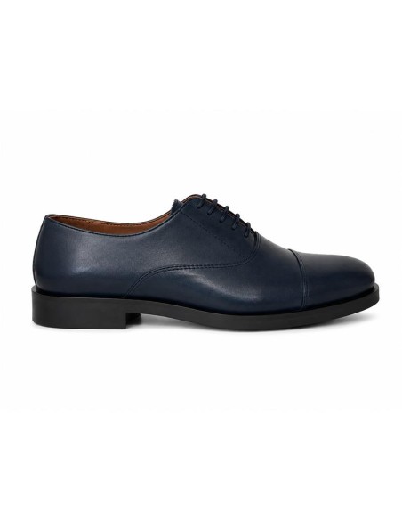 Oxford de piel con costura color azul
