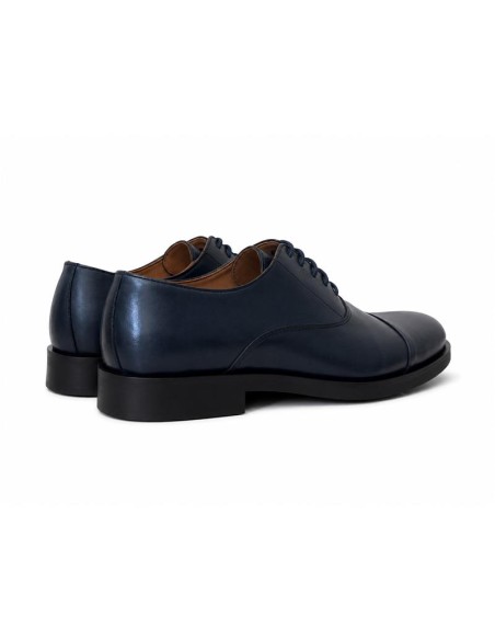 Oxford de piel con costura color azul