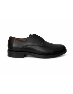 Derby de piel con costura color negro 2