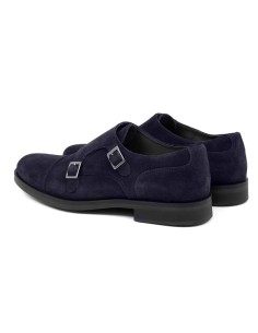 Zapato con hebilla de ante con dos  hebillas color azul 2