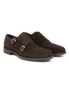 chaussure avec boucle suède marron SIMONK-BROWN
