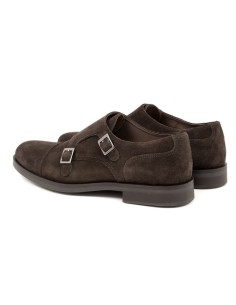 Zapato con hebilla de ante con dos  hebillas color marrón 2
