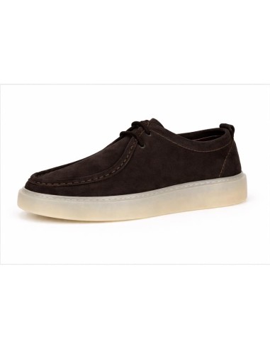 Casual derby suède marron LERITE-BROWN