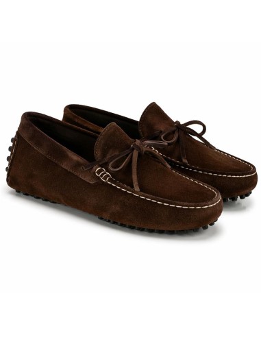 Brown suede moccasin