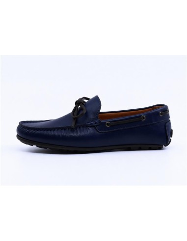 Mocassin de peau bleu NOLAVI-NAVY