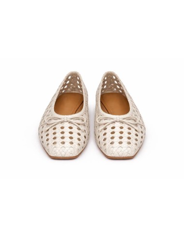 White suede Ballet Flat