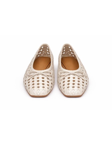Ballerine suède blanc W-BELIRO-WHITE