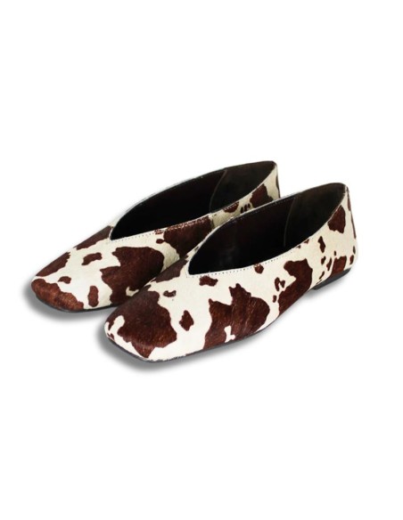 Ballerine de peau marron W-DEGAL-BROWN