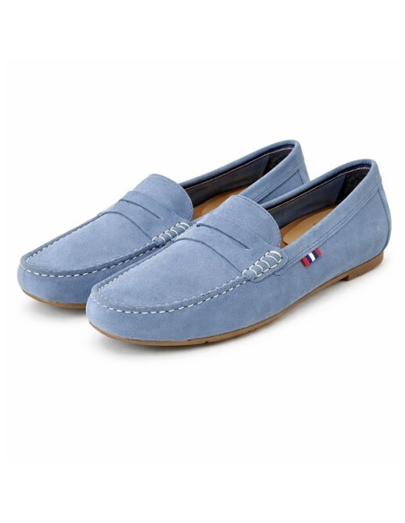 femmes mocassins suède bleu W-SELTIMEN-JEANS