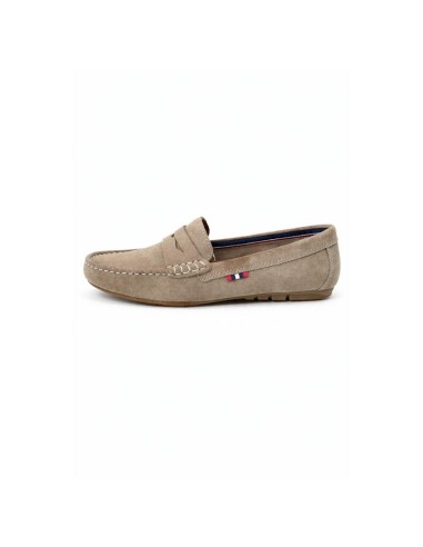 Mocasines de mujer de ante con antifaz color gris