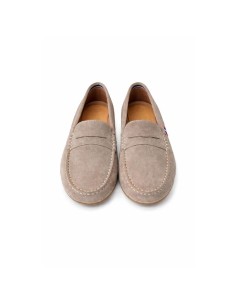 Grey suede women's moccasins 2