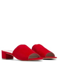 sandales femme suède rouge W-SIROVE-RED