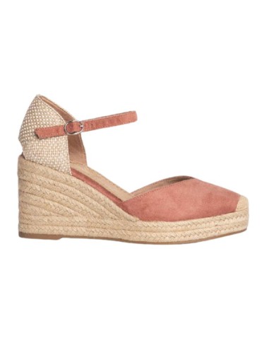 Espadrilles femme lisse rose W-AVALANA-ROSA