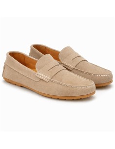 Mocasín de ante con antifaz color cuero