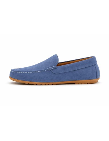 Mocassin suède bleu SEVINO-BLUE