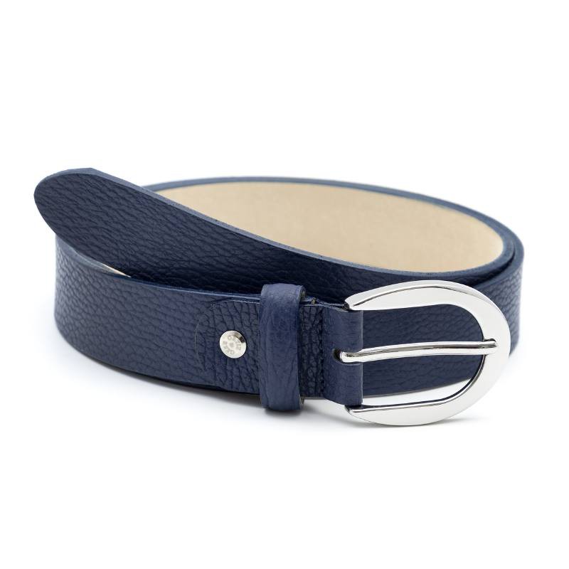 Navy blue leather belt womens best sale