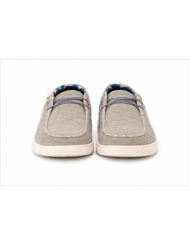 Grey suede moccasin